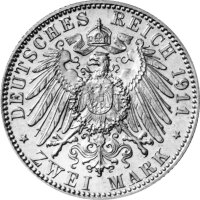 J.030 Baden 2 Mark 1902 - 50 j. Regierungsjubiläum Großherzog Friedrich I. - Silber ss-vz