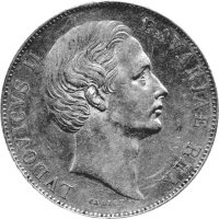 Bayern 1 Vereinstaler "Madonnentaler" 1867 - König Ludwig II. 1864-1886 - ss -  KM#877