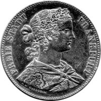 Frankfurt 1 Vereinstaler 1860, KM#360 - Silber ss-vz