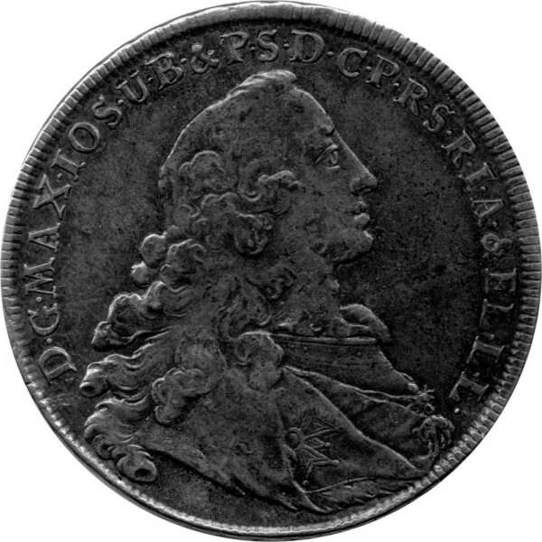 Bayern 1 Konventionstaler 1756 - Kurfürst Maximilian III. Joseph 1745-1777, KM#500.2 Var.