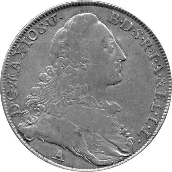 Bayern 1 Konventionstaler 1776 A - Kurfürst Maximilian III. Joseph 1745-1777, KM#519.2