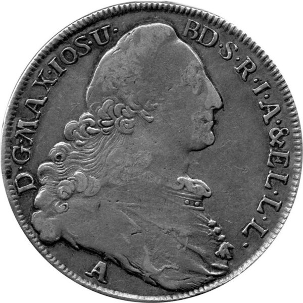 Bayern 1 Konventionstaler 1776 A - Kurfürst Maximilian III. Joseph 1745-1777, KM#519.2 Var.
