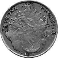 Bayern 1 Konventionstaler 1776 A - Kurfürst Maximilian III. Joseph 1745-1777, KM#519.2 Var.