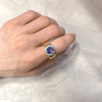 Ring "Imperialring" 585/1000 Gold Größe 59 Diamant - Vintage