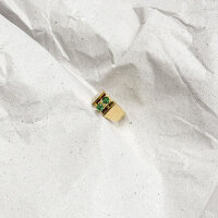 Ring "Doppelsmaragd" 585/1000 Gold...
