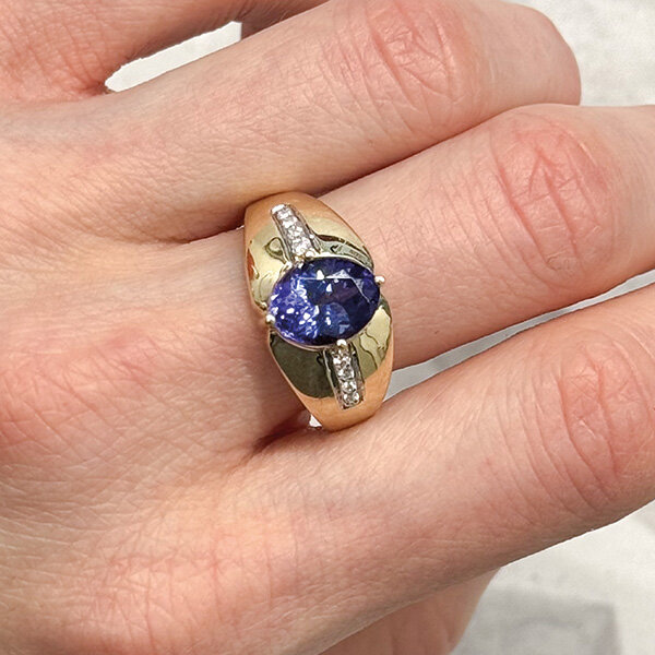 Ring "Krone des Lichts" 585/1000 Gold Größe 60 Diamant - Vintage