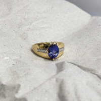 Ring "Krone des Lichts" 585/1000 Gold Größe 60 Diamant - Vintage