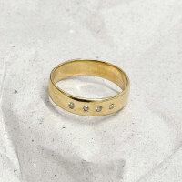 Ring "Goldene Spur" 585/1000 Gold Größe 63 Diamant - Vintage