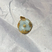 Anhänger „Himmelsjade“ 375/1000 Gold – Vintage