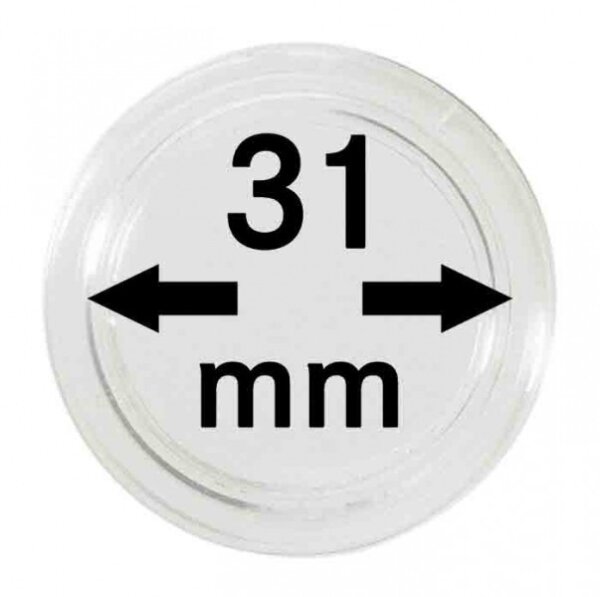 Ø 31 mm Münzkapseln Lindner 1 Stück