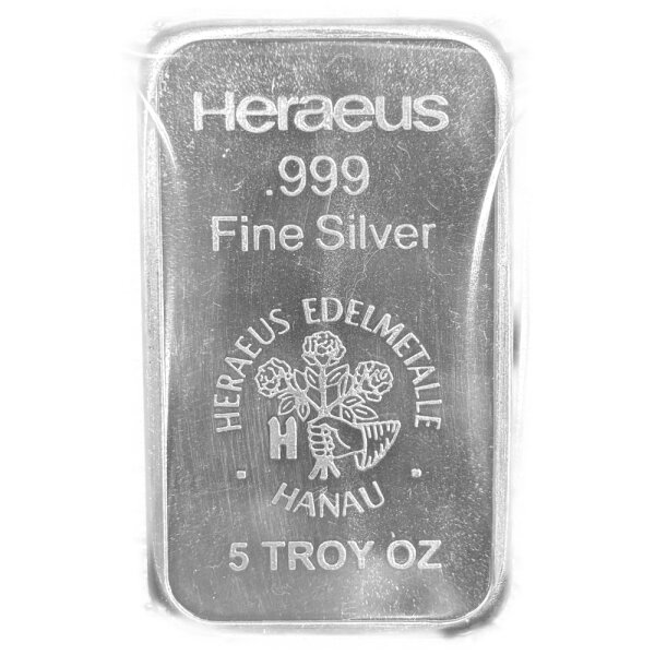 155,5 Gramm Silberbarren Heraeus I 5 oz