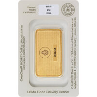 25 Gramm Goldbarren C. Hafner geprägt | Neuware LBMA