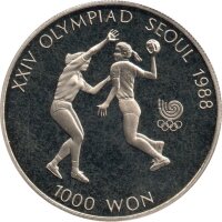 Südkorea Set 12.000 Won 1986-1988  - XXIV. Olympische Sommerspiele 1988 in Seoul - Kupfer-Nickel - PP