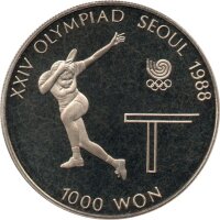 Südkorea Set 12.000 Won 1986-1988  - XXIV. Olympische Sommerspiele 1988 in Seoul - Kupfer-Nickel - PP