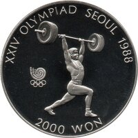 Südkorea Set 12.000 Won 1986-1988  - XXIV. Olympische Sommerspiele 1988 in Seoul - Kupfer-Nickel - PP
