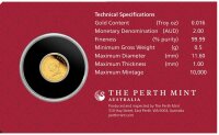 Australien Lunar III 2026 Jahr des Pferdes 0,5 Gramm Gold im Blister