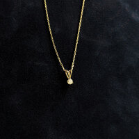 Kette "Aurora" 585/1000 Gold 45+5 cm Diamant - Vintage