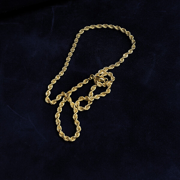 Kette "Goldenes Geflecht" 333/1000 Gold 44 cm - Vintage