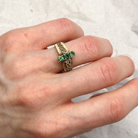 Ring "Smaragdstern" 585/1000 Gold...