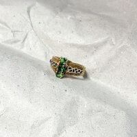 Ring "Smaragdstern" 585/1000 Gold Größe 51 - Vintage