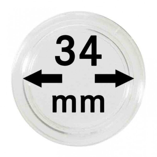 Ø 34 mm Münzkapseln Lindner 1 Stück