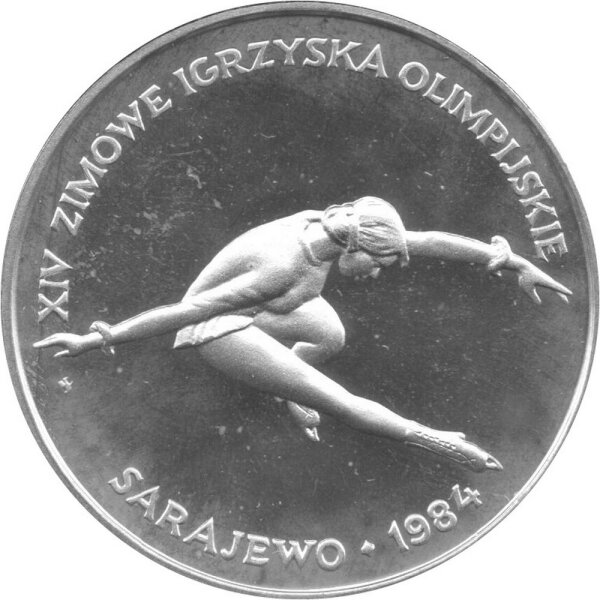 Polen 200 Zlotych 1984 - XIV. Olympische Winterspiele 1984 in Sarajevo - Silber PP