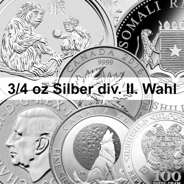 3/4 oz Silber Münze II. Wahl