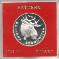 Polen 100 Zlotych 1978 PROBE - Elch - Silber PP in...