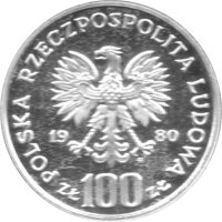 Polen 100 Zlotych 1980 PROBE - 50 Jahre Schulschiff "Daru Pomorza" - Silber PP in Originalkapsel