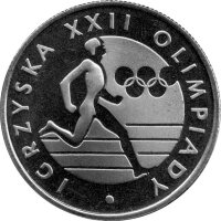 Polen 20 Zlotych 1980 - XXII. Olympische Sommerspiele 1980 in Moskau - Ku-Ni PP in Originalkapsel