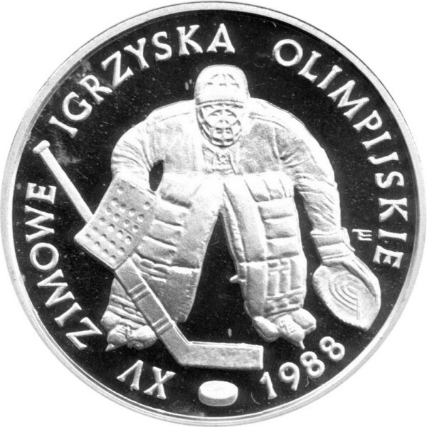 Polen 500 Zlotych 1987 - XV. Olympische Winterspiele 1988 in Calgary - Silber PP