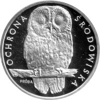 Polen 1.000 Zlotych 1986 PROBE - Eule - Silber PP