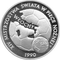 Polen 20.000 Zlotych 1989 - XIV. Fußball WM 1990 in...