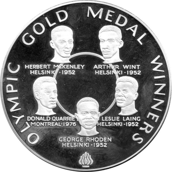 Jamaica 25 Dollars 1980 - XXII. Olympische Sommerspiele 1980 in Moskau "Olympiasieger" - Silber PP