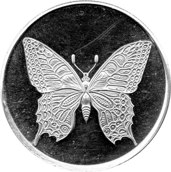 Round - Butterfly - 1 oz Silber PP