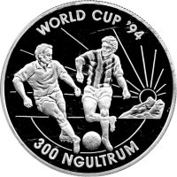 Bhutan 300 Ngultrum 1992 - XV. Fußball WM 1994 in...