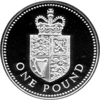 UK 1 Pfund 1988 - Königin Elisabeth II. - Silber PP