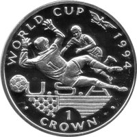 Gibraltar 1 Crown 1994 - XV. Fußball-WM 1994 in den...