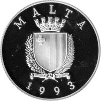 Malta 5 Lira 1993 - XV. Fußball-WM 1994 in den USA "Torhüter" - Silber PP
