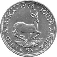 Südafrika 5 Shilling 1953-1959 - Umlaufmünze -...