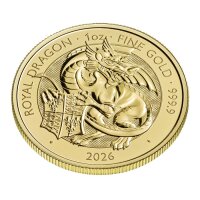 UK Tudor Beasts 9. Ausgabe 2026 Royal Dragon 1 oz Gold