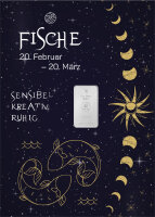 Geschenkbarren "Sternzeichen Fische"  - 1 Gramm...