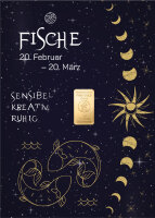 Geschenkbarren "Sternzeichen Fische"  - 1 Gramm...