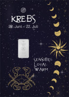 Geschenkbarren "Sternzeichen Krebs"  - 1 Gramm...