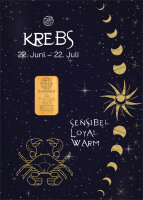 Geschenkbarren "Sternzeichen Krebs" - 2 Gramm...