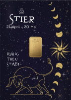 Geschenkbarren "Sternzeichen Stier" - 2,5 Gramm...