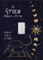Geschenkbarren "Sternzeichen Stier"  - 1 Gramm...