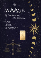 Geschenkbarren "Sternzeichen Waage"  - 1 Gramm...