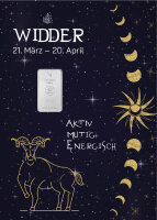 Geschenkbarren "Sternzeichen Widder"  - 1 Gramm...