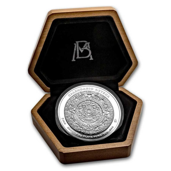 Mexiko Aztekenkalender 2024 1000 Gramm Silber